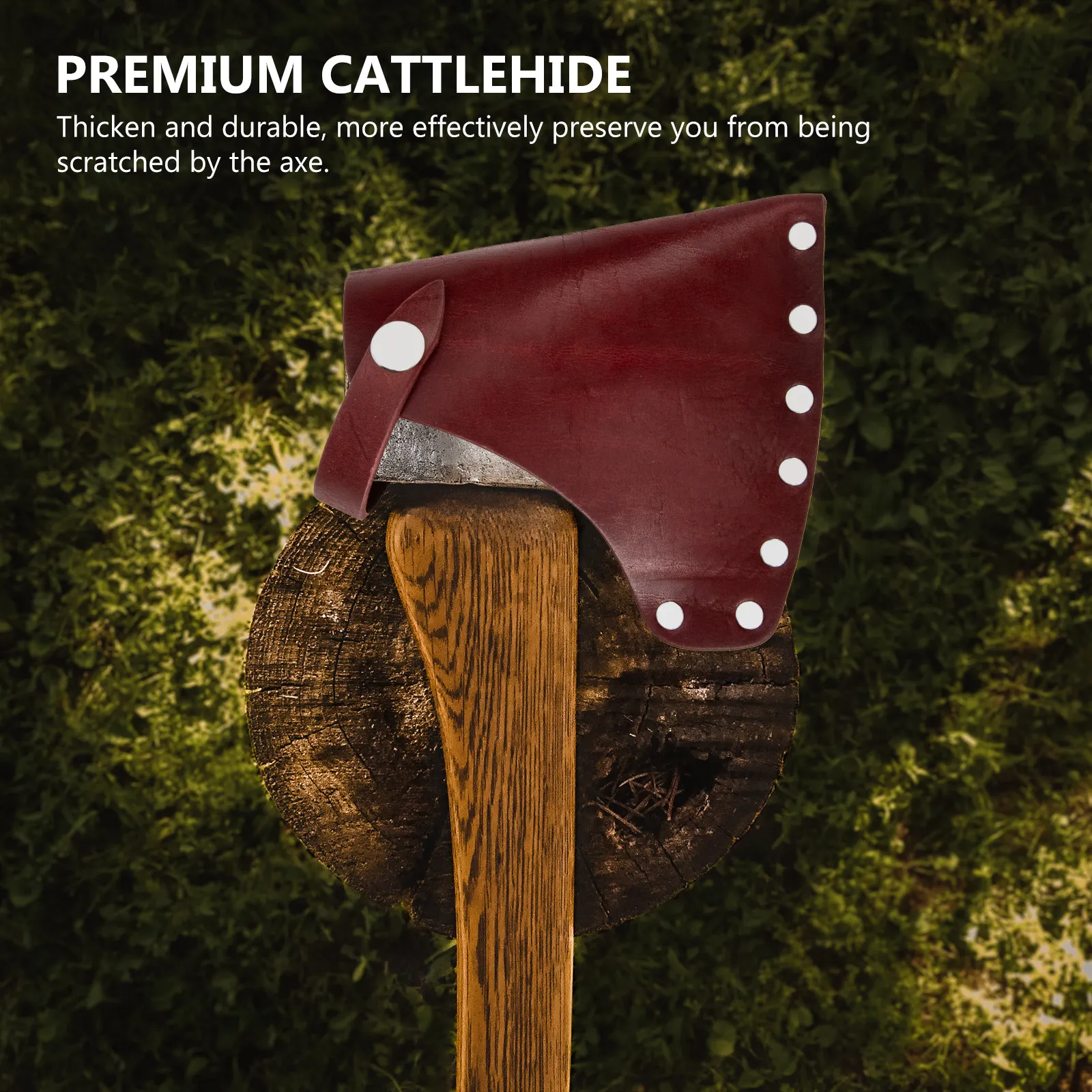 

Прочный чехол для топора из воловьей кожи для защиты топора, снаряжение для активного отдыха, прочный портативный чехол для кемпинга
