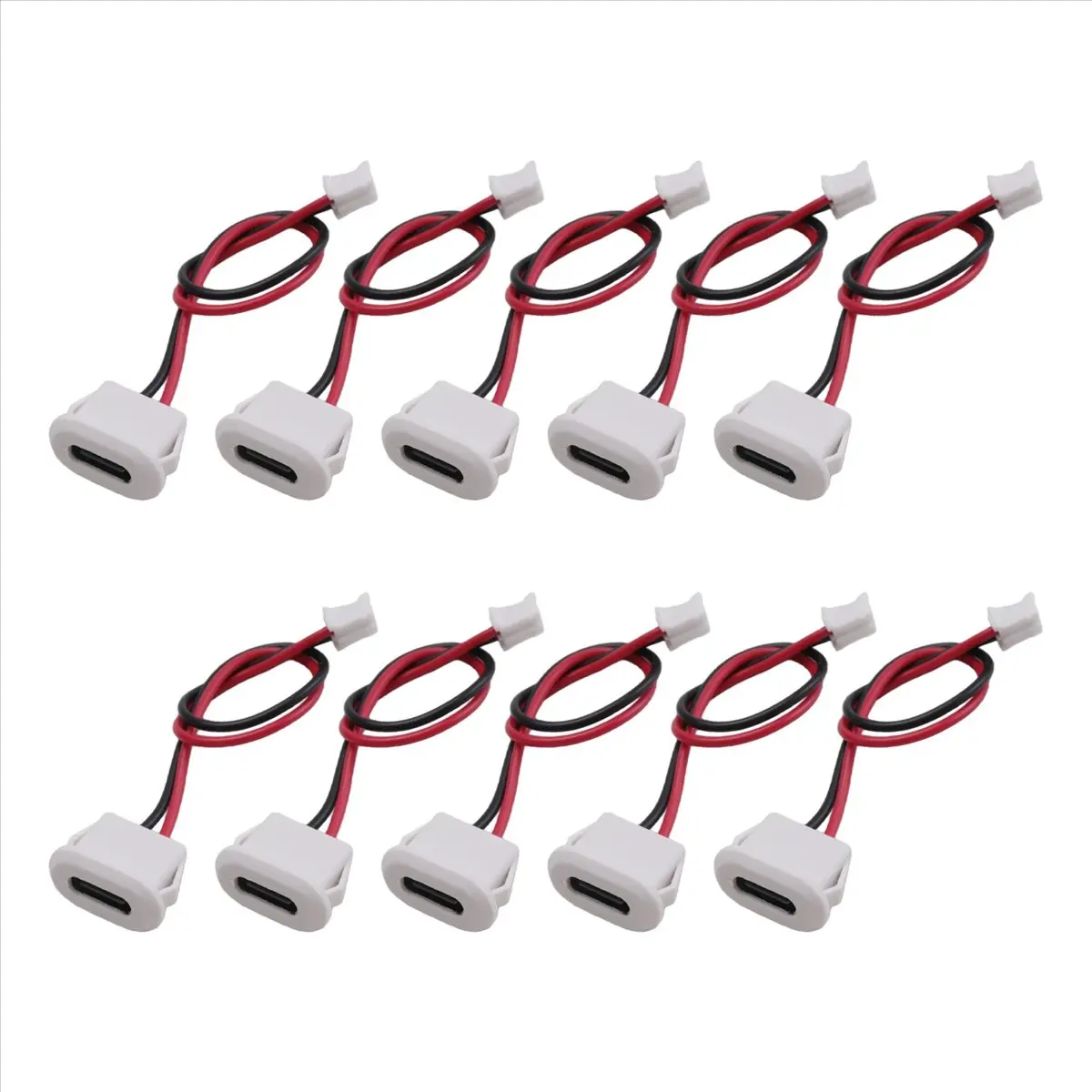 【A03R~】 10Pcs USB Type C Connector Jack Female Type-C with Card Buckle High Current Fast Charging Jack Port USB-C Charger Plug B