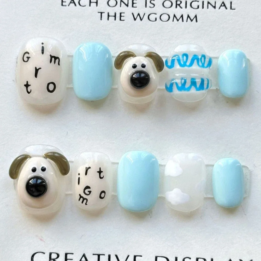 10 шт., кошачий глаз, бабочка, ручная работа, милый пресс на ногтях, многоразовый красочный цветок, стразы, жемчуг, искусственные накладные ногти, подарок для девочки