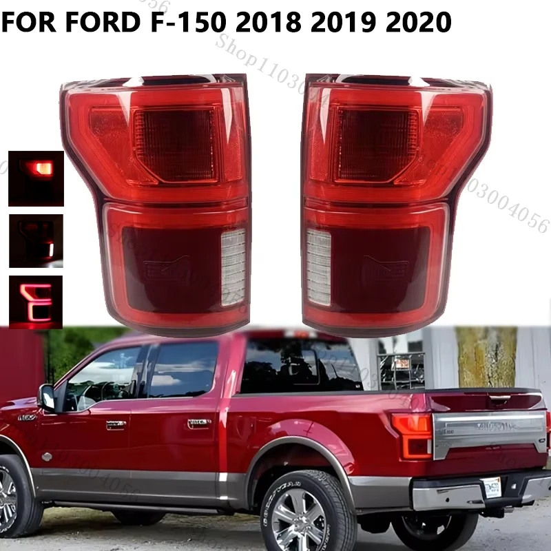 

For Ford F-150 2018-2020 Auto Parts Tail Light Assembly Brake Warning Light LED Turn Light With Blind Spot Rear Bumper Light