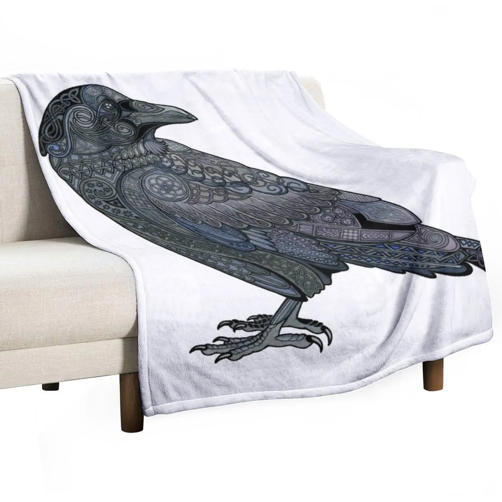 Celtic Raven Throw Blanket Blankets For Sofas Picnic Cute Plaid Blankets