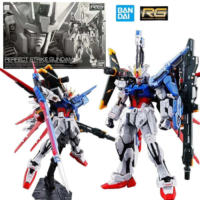 

Bandai PB RG 1/144 Perfect Strike Gundam Gundam Seed Anime Original Action Figure Assemble Model Children's Toy Gift Collection