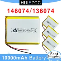 146074 136074 3.85V 10000mAh Rechargeable Polymer Batteries Lipo Li-Po for Power Bank UAV Toy GPS Laptop  Smart watch Camera Diy