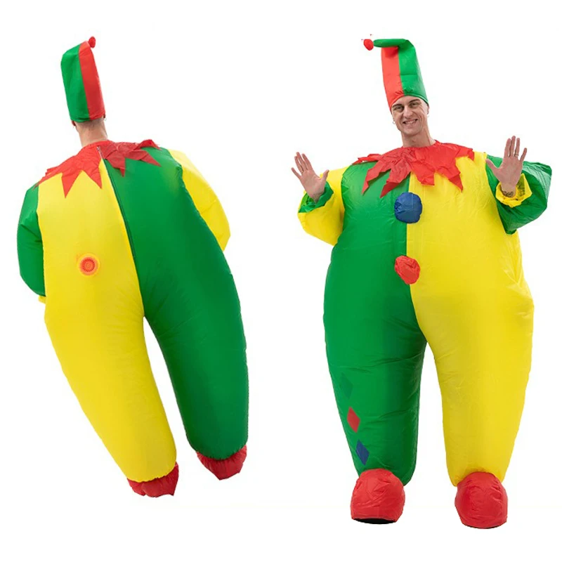 

Halloween Clown Inflatable Costume Adult Cartoon Puppet Prop Funny Stage Performance Carnival Birthday Party Atmosphere Clothes