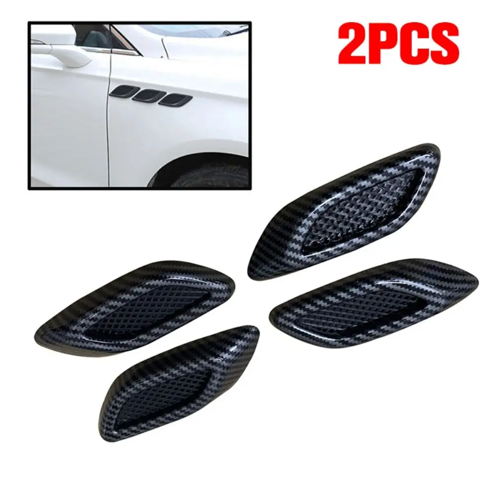 Universal Carbon Fiber Car Side Fender Emulational Vent Cover Air Vent Hood Scoop Outlet Cover Decorative for BMW/Audi/Honda/VW