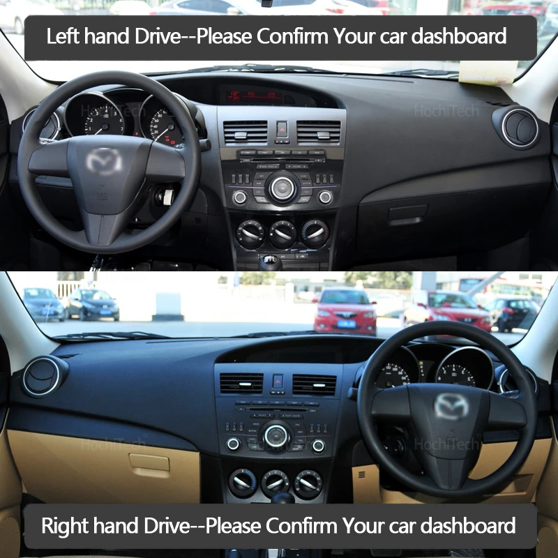 المضادة للانزلاق حصيرة غطاء لوحة القيادة وسادة ظلة داشمات السجاد اكسسوارات السيارات لمازدا 3 Axela 2009 2010 2011 2012 2013 M3 BL