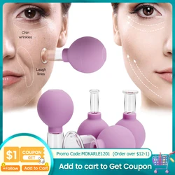 Massager for Face Rubber Cupping Massage Body Cup Facial Skin Lifting Anti Cellulite Suction Glass Cup Vacuum Cupping Massage