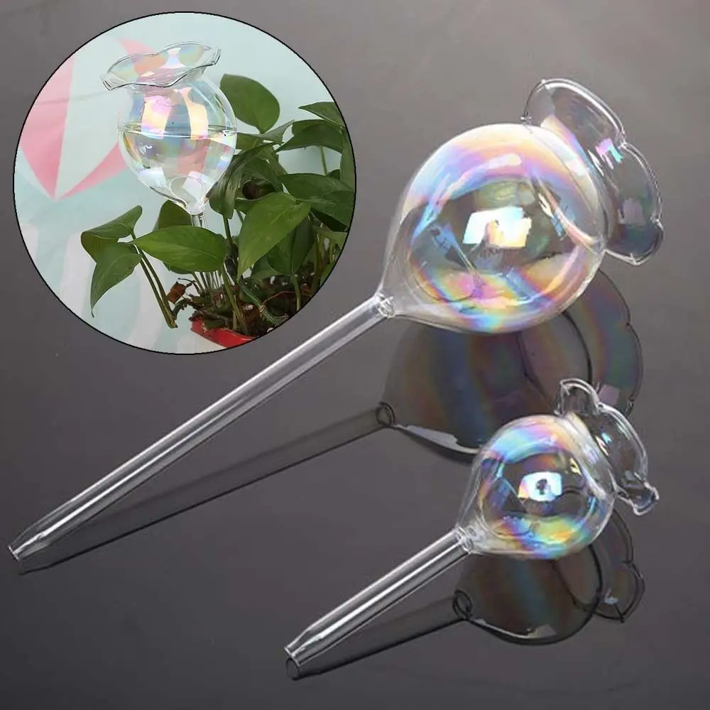 Flower Shape Plant Watering Globes Indoor Outdoor Plants Glass Automatic Plant Self Watering Globes Home Office