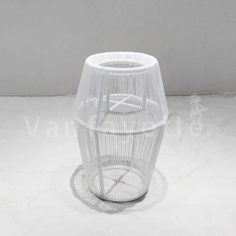 Outdoor PE Rattan Flower Pot Stand Large for The Floor Villa Hotel Restaurant Decor Interior High End Dubai