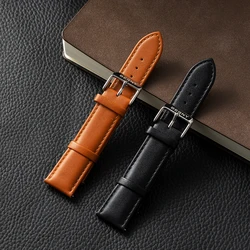 BERNY Genuine Leather Watchbands 14/16/18/20/22mm Pin Grain Watch Strap Hygrosscopic and Breathable Watchbands