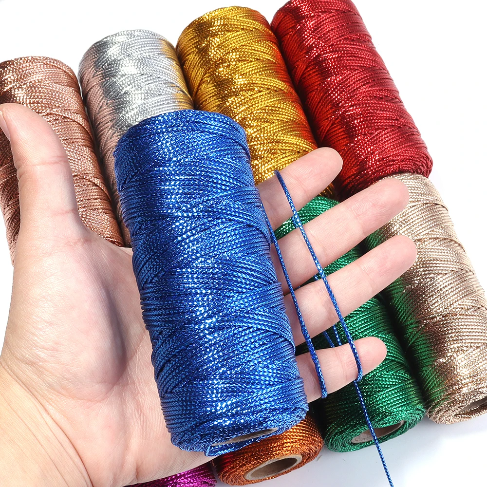 1.5mm 100m Rope Gold Silver Cord Gift Packaging String For Jewelry Making Lanyard Thread Cord DIY Bracelet Christmas Home Decor