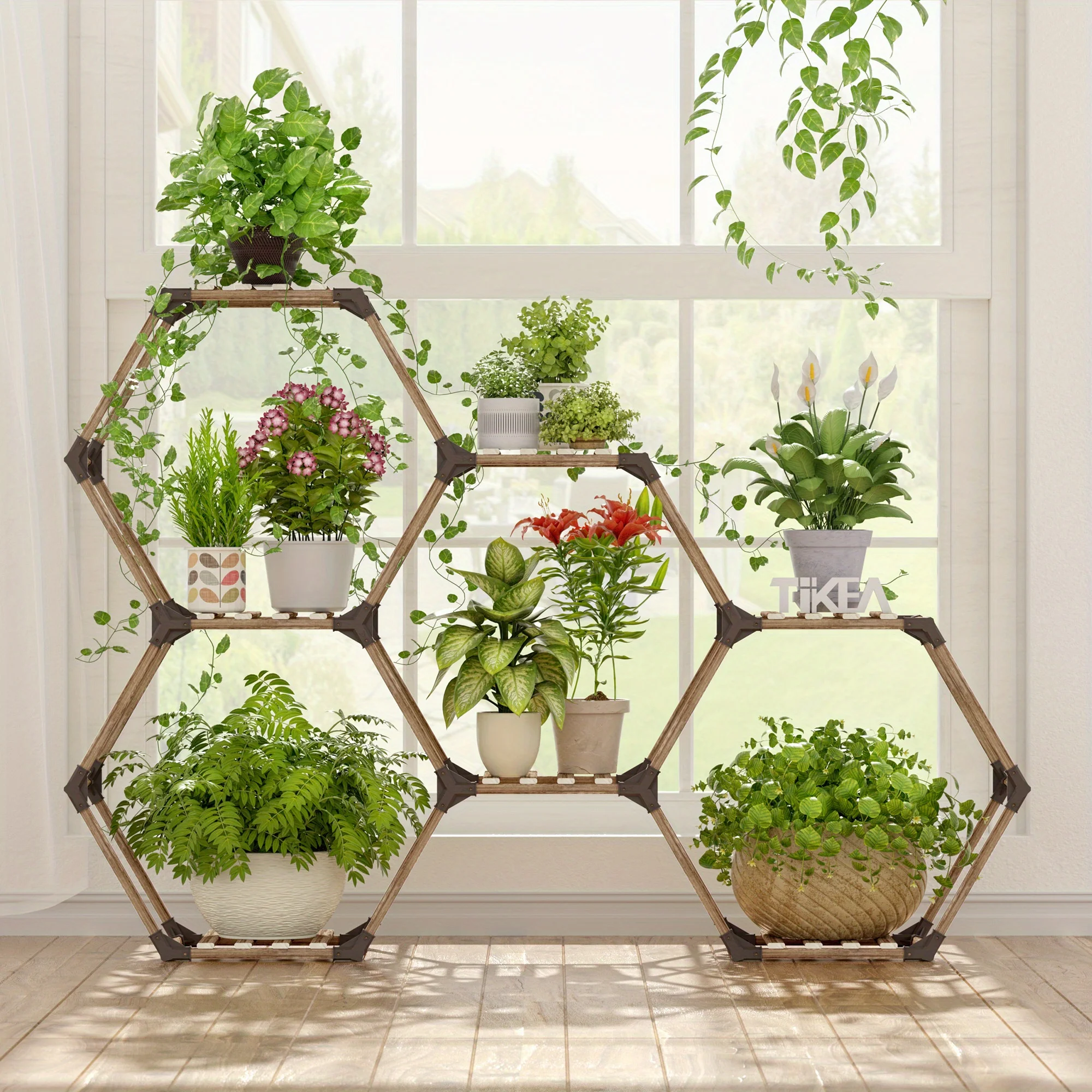 7 Layer Plant Rack, Flower Pot and Potted Plant Storage Rack, for Indoor, Outdoor, and Courtyard Use, DIY Plant Shelf Plant Rack