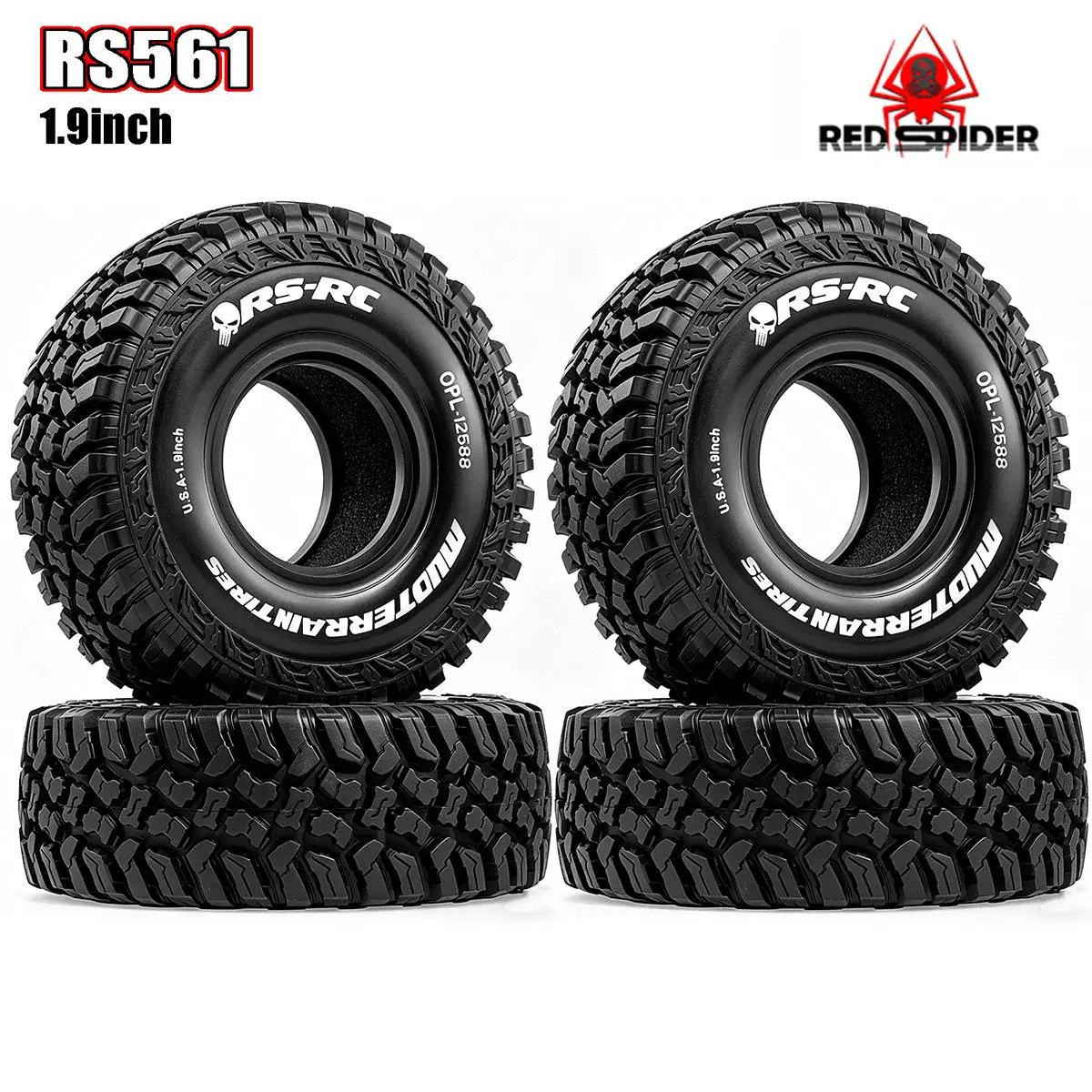 4PCS 1/10 climbing car AXIAL easy to control TRX4 Weili double eagle herdsman 1.9 inch tire