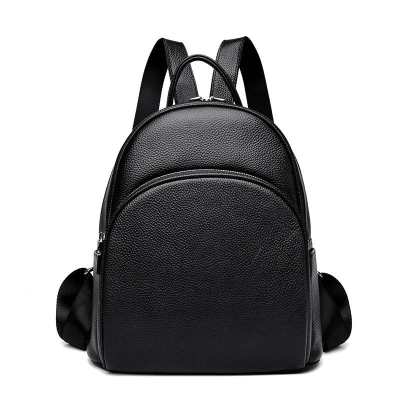 2023 Cowhide Backpack Shoulder Bag Concise High-Capacity Ladies Women\'s Bag School Travel Bag Fashion For Girls Luxury Backpacks