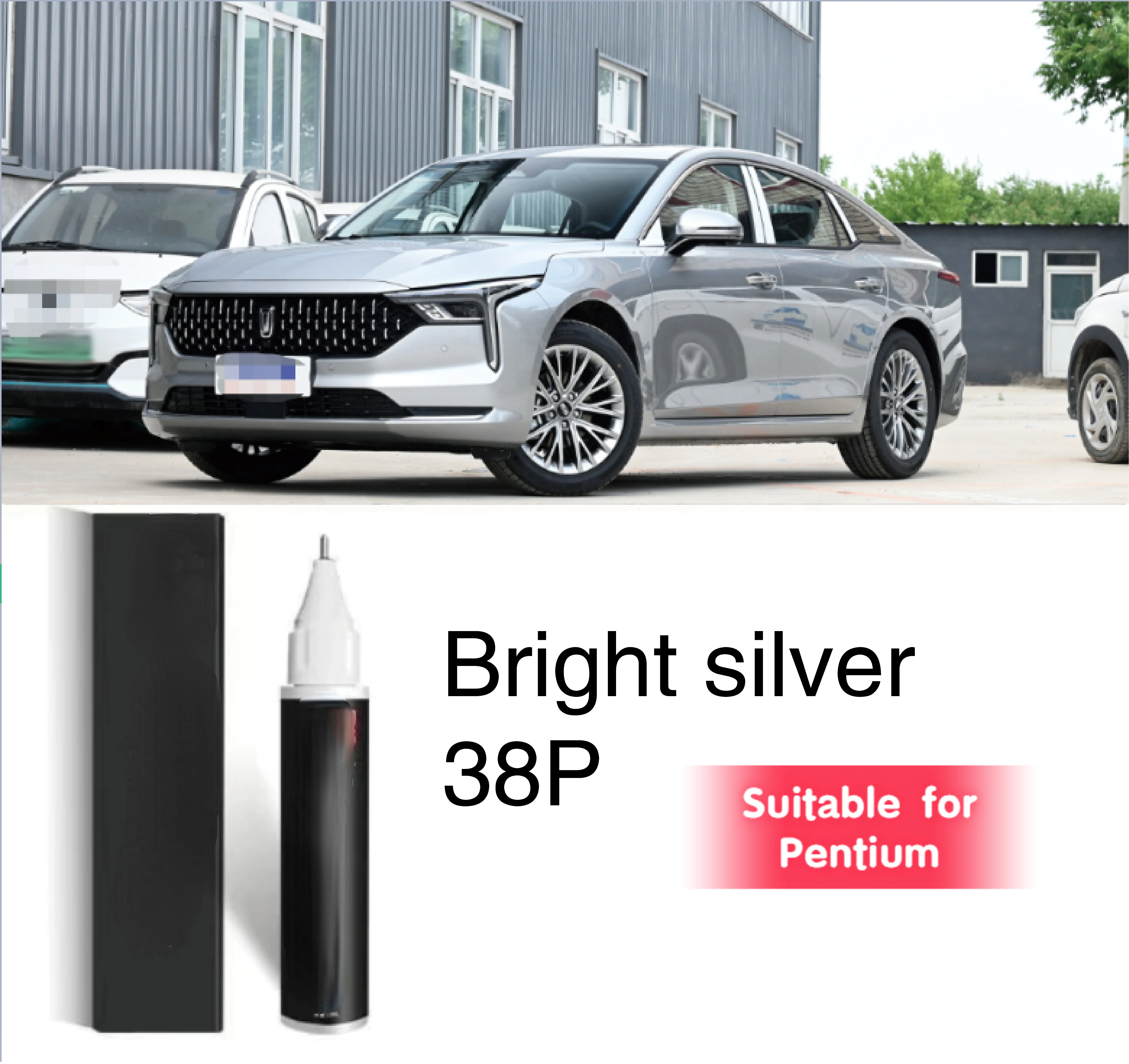 Suitable for Pentium paint repair pen Dazzling Silver 38P Fuller Silver 6M scratch repair car scratch repair Pentium silver pen