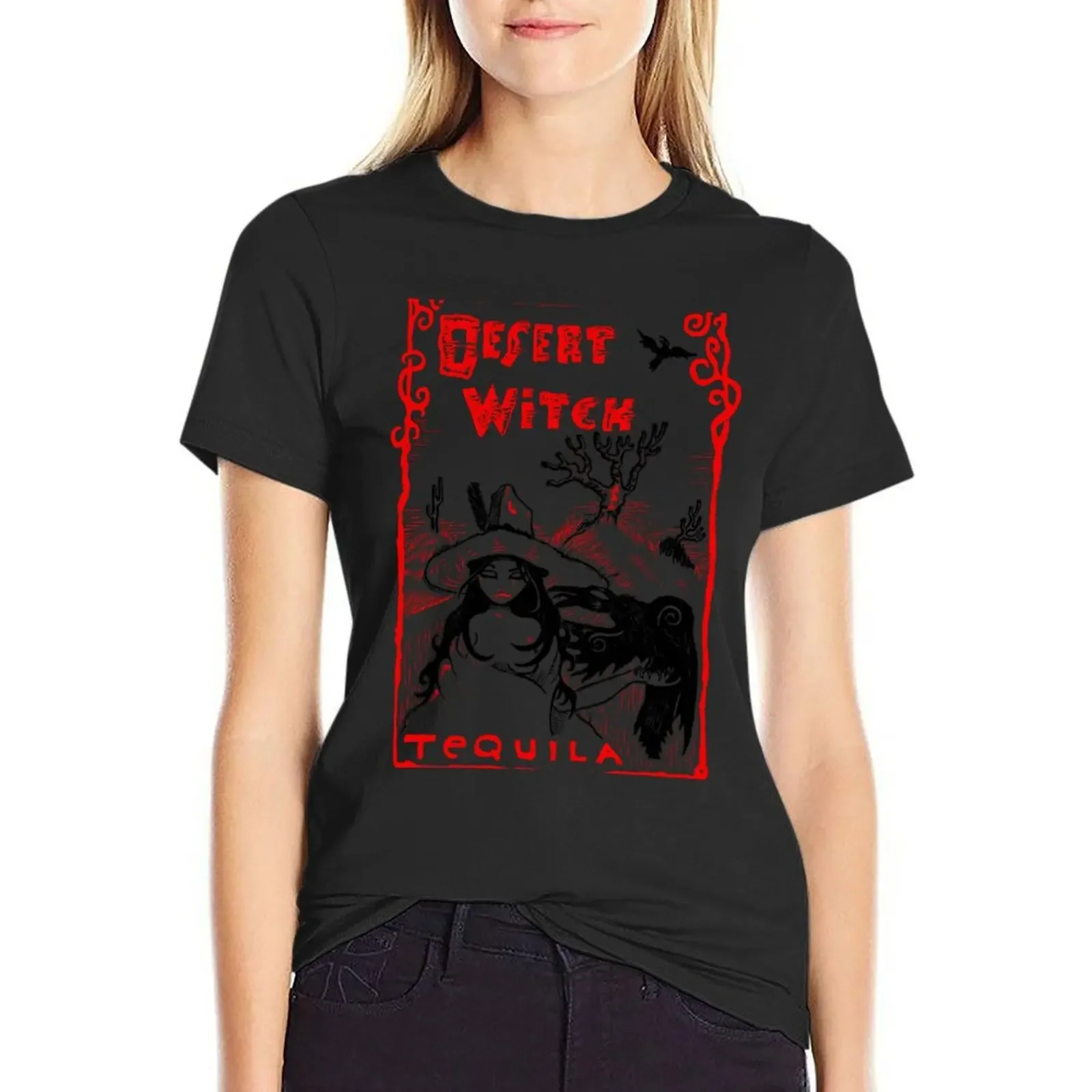 

Desert Witch Tequila T-Shirt new edition blanks summer top Aesthetic clothing Women's tops