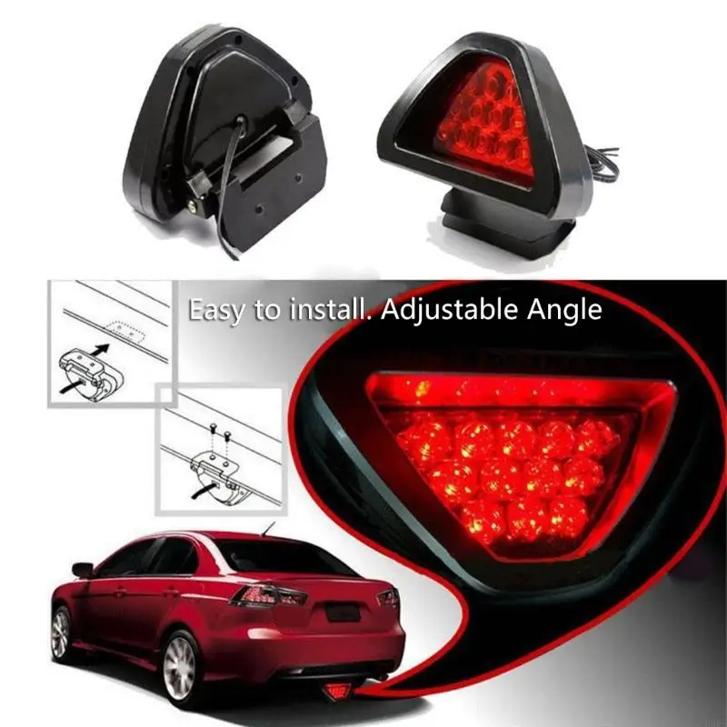 

Effective LED Motorcycle Brake Light Warning Flashing Lamp With 12 Bright Chips Suitable For Improved Visibility&Safety H9EE