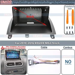 FOR 2010-2016 ROVER MG3 9INCH 2 Din Car radio Android frame Kit panel cable harness multimedia dashboard navigation canbus box