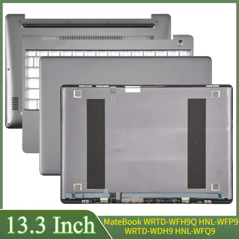 

13.3"Gray For MateBook WRTD-WFH9Q WRTD-WFH9 WRTD-WDH9 HNL-WFQ9 HNL-WFP9 Laptop LCD Back Cover Palmrest Bottom Case Hinges