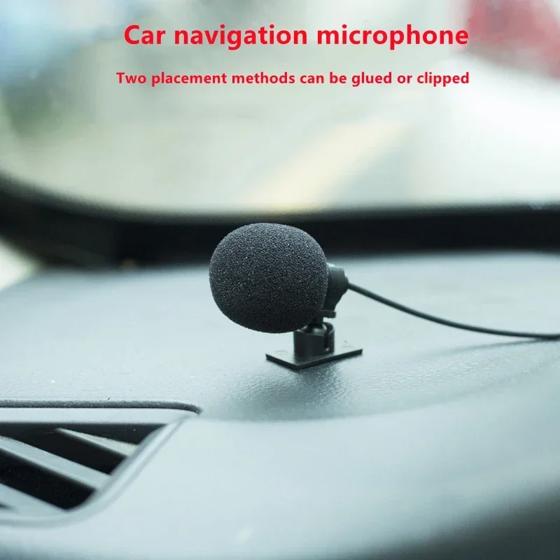 Car Navigation External Condenser Microphone Positioning Intercom Sticky Recording Home Studio Sound Direct Equipment 3.5mm Plug