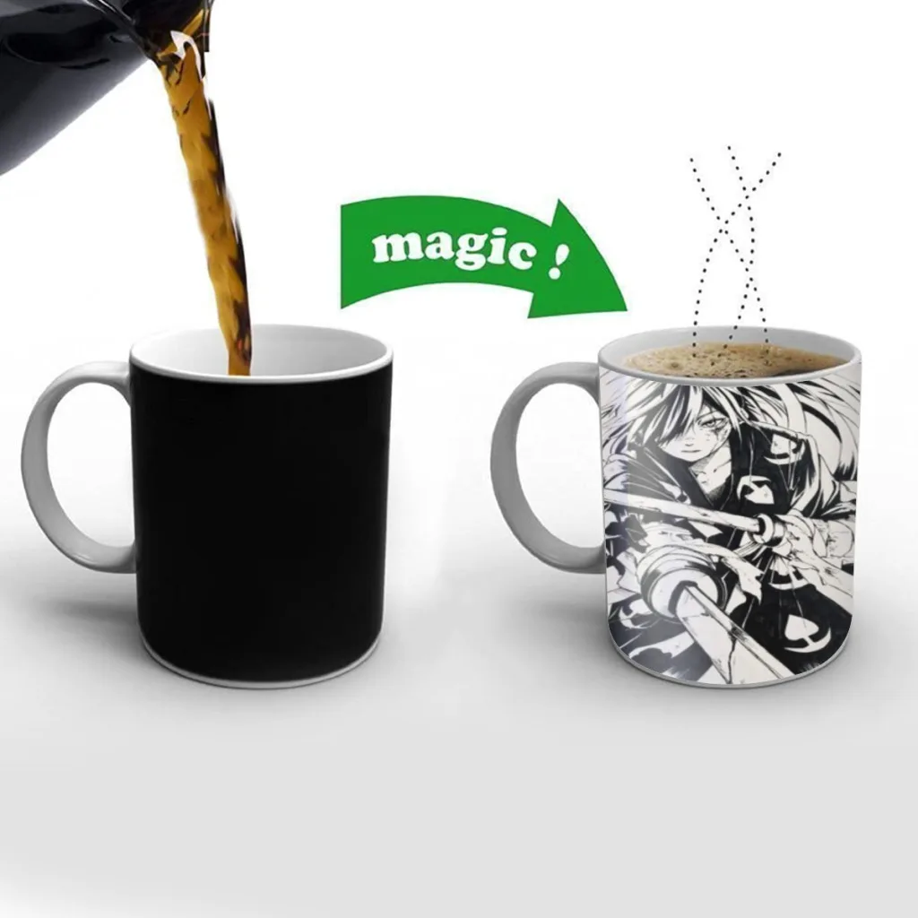 

Anime Dororo Magic Hot Cold Heat Temperature Sensitive Color-Changing Coffee Tea Milk Mug Cup