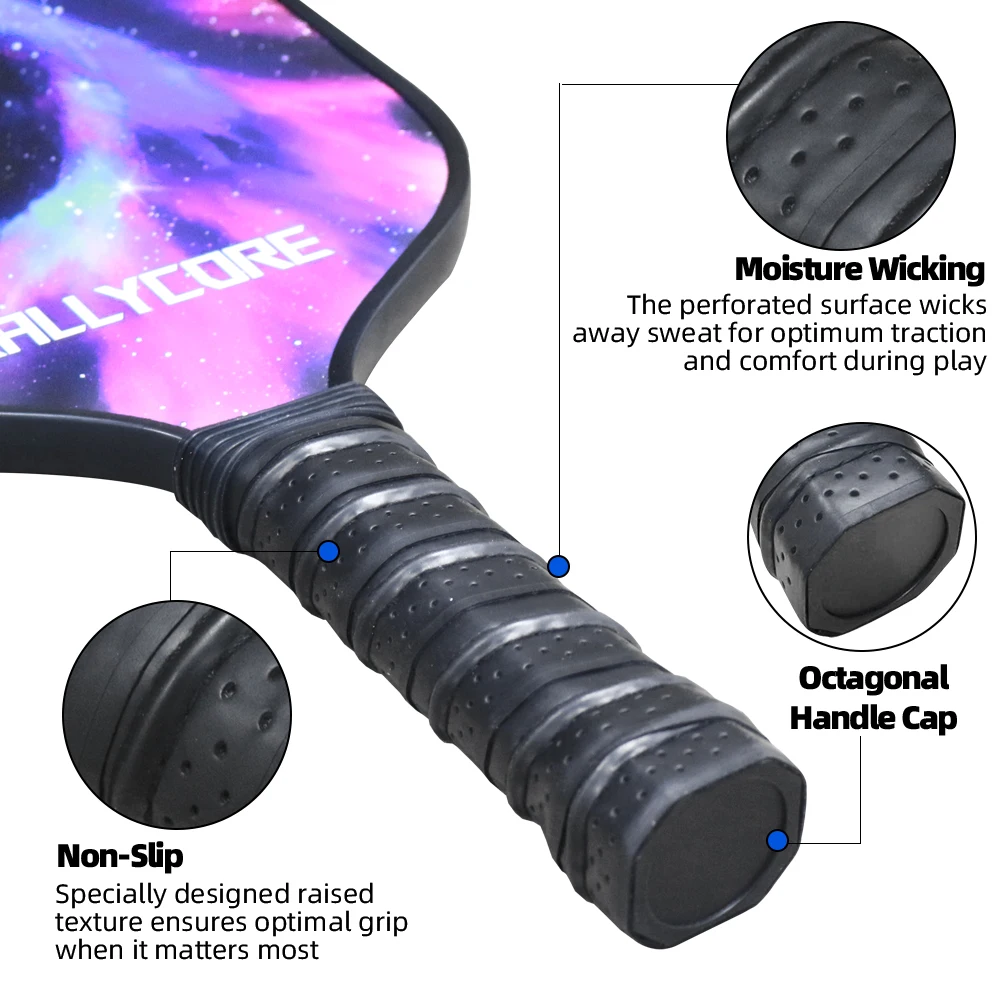 

Complete Pickleball Gift Kit 2 USAPA Approved Honeycomb Core Paddles, 4 Balls, Portable Carry Bag All-in-One Set for Men Women