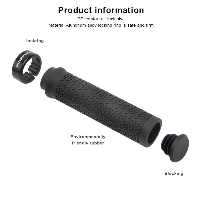 MTB Cuffs Aluminum Alloy Lock Ring Bicycle Handlebar Grips Anti-slip Mountain Bike Grips Damping Bike Handle Grip Bicycle Part
