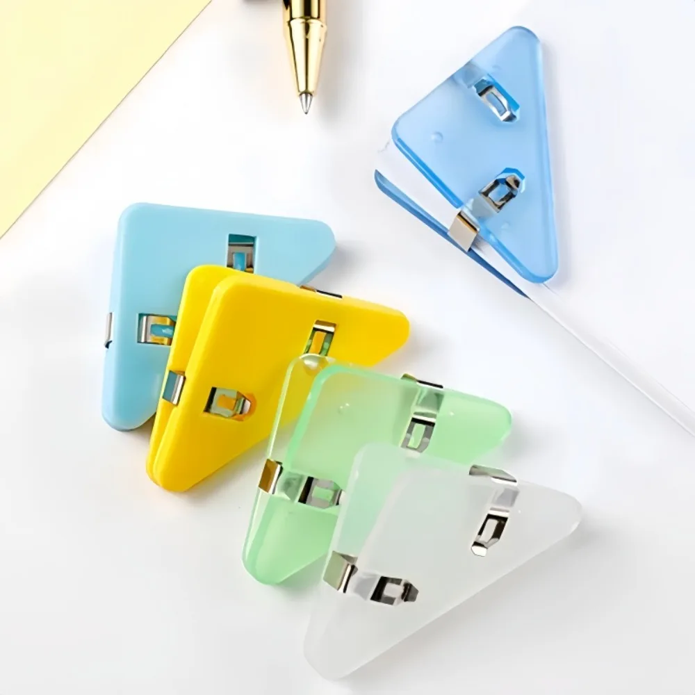 Mini Color Corner Clip Set Can Be Reused for Files Notebooks Test Papers Book Corner Protectors Office Stationery Supplies - view 2