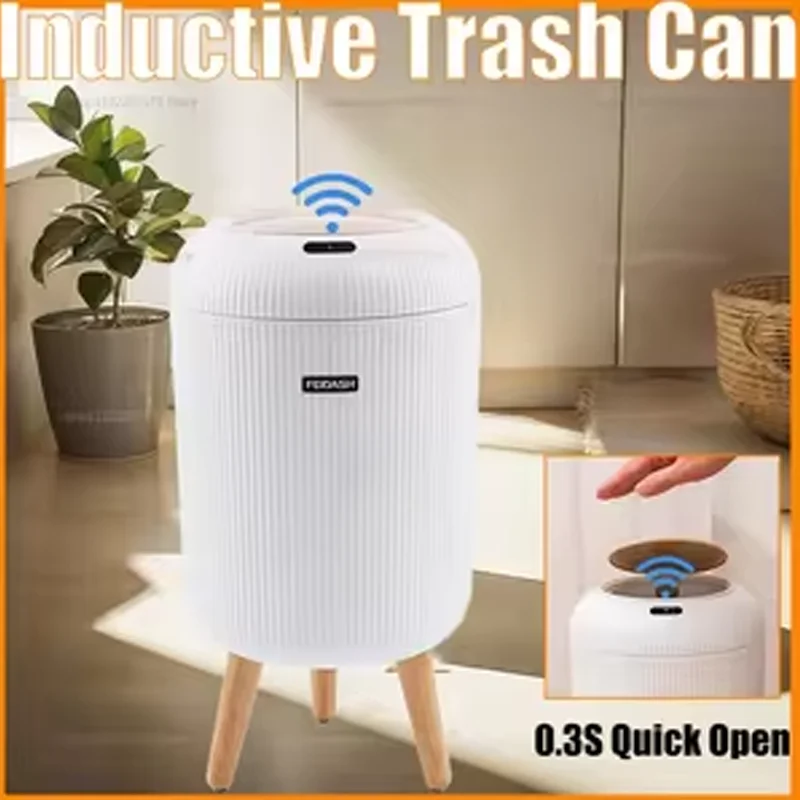 【セール中】10L 大容量インテリジェントセンシングゴミ箱は、家庭用キッチンの臭気シールゴミ箱のために蓋を自動的に開きます
