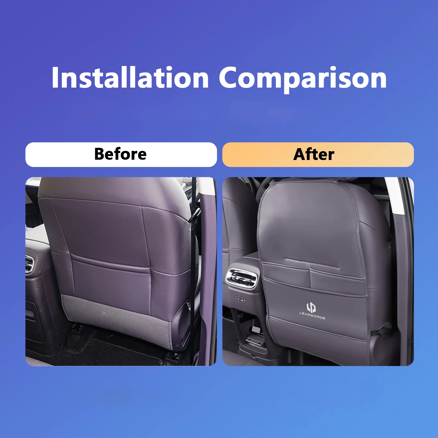 For Leapmotor B10 2025-2026 Car Seat Anti Kick Pad Leather Full Surround Seat Anti Scratch Protector Armrest Pad Car Accessories