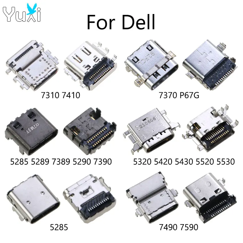 YuXi 1-częściowe złącze portu ładowania USB typu C DELL Latitude 7310 7410 7370 P67G 5258 5290 7390 5320 5420 7490 7590