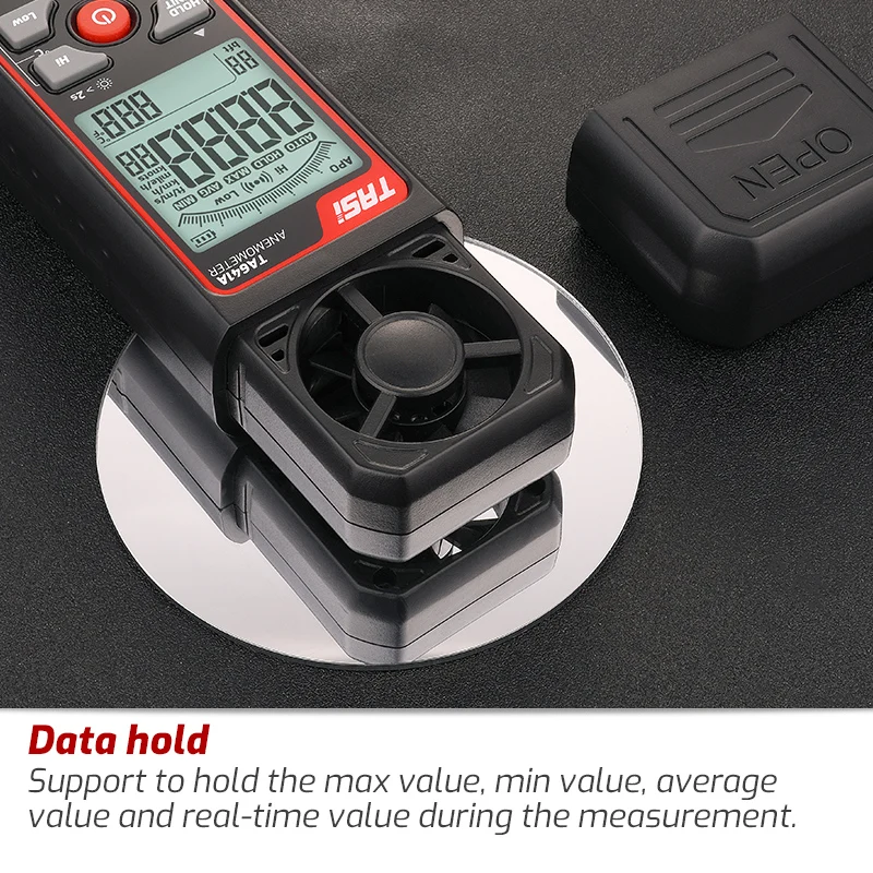 Imagem -05 - Tasi Ta641a Ta641b Anemômetro Digital Portátil Medidor de Velocidade do Vento Medidor de Vento Anemometro 30 m s Vento Frio Display Lcd