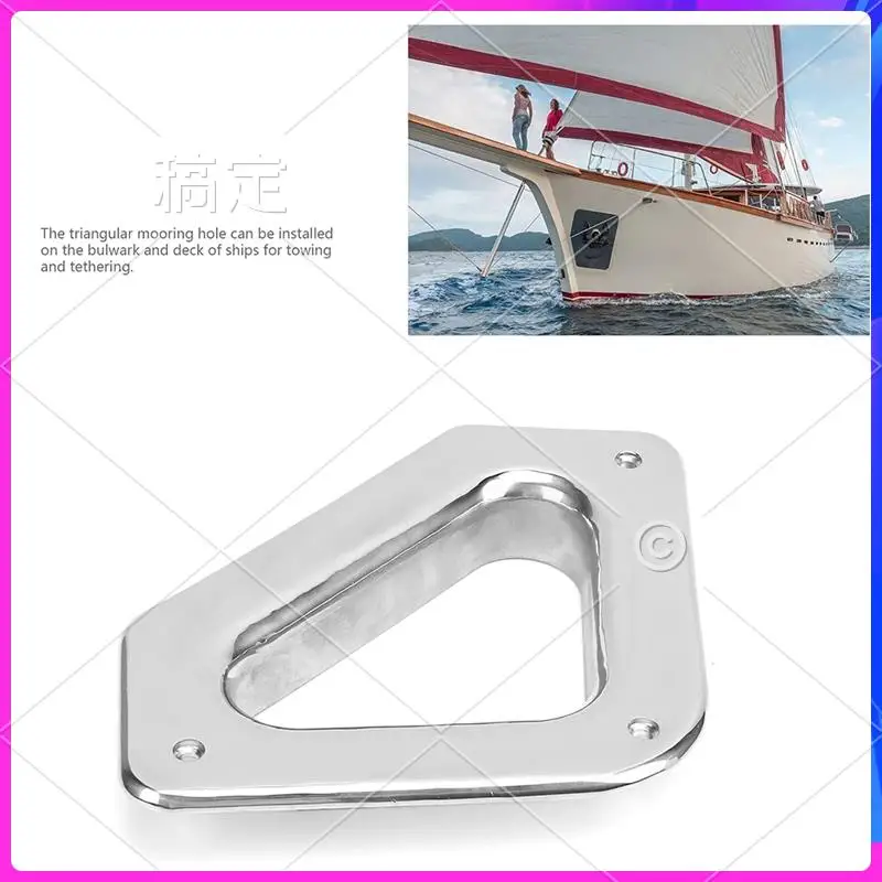 

AUU-Triangular Ship Fairlead,Stainless Steel Ship Mooring Hole High Strength Hawse Fairlead Boat Hardware Assembly Parts