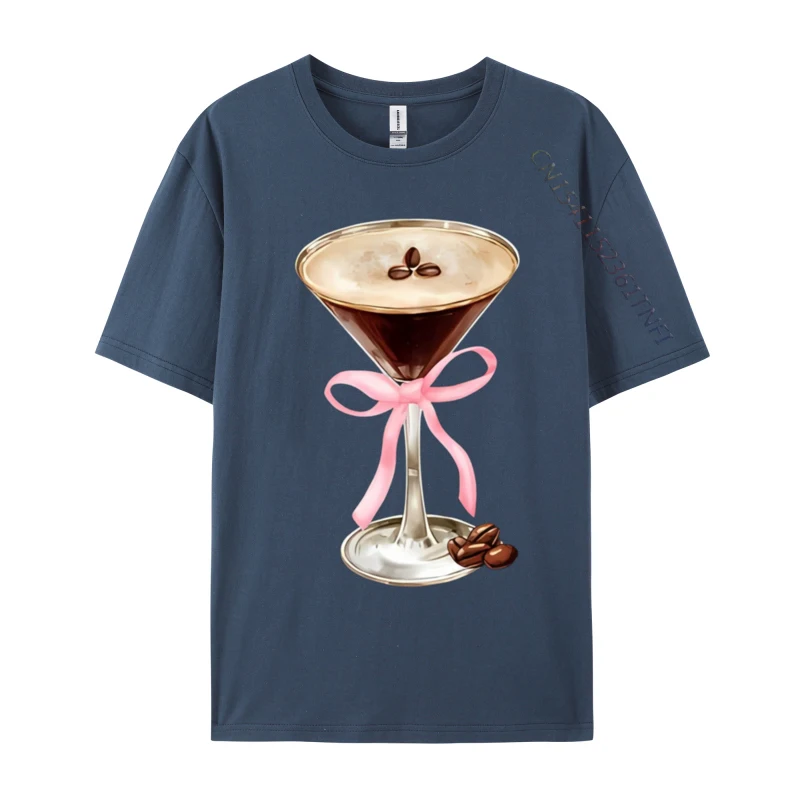 Espresso Martini Pink Bow Cotton Men Tshirts Party Luxury Designer T-Shirts 2024 New Geek Luxury Designer T-Shirts Wholesale