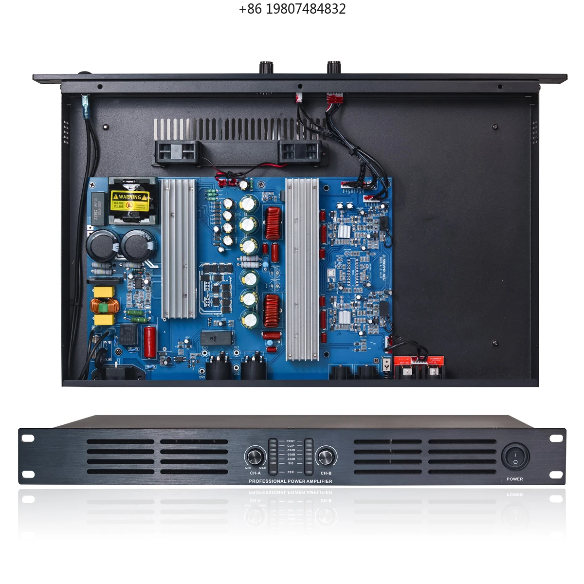 

Audio Class D Amplifier 2*1000W 4Ω 1U Digital Amplifier 2 Channel Power Amplifier Stereo Sound System Pro