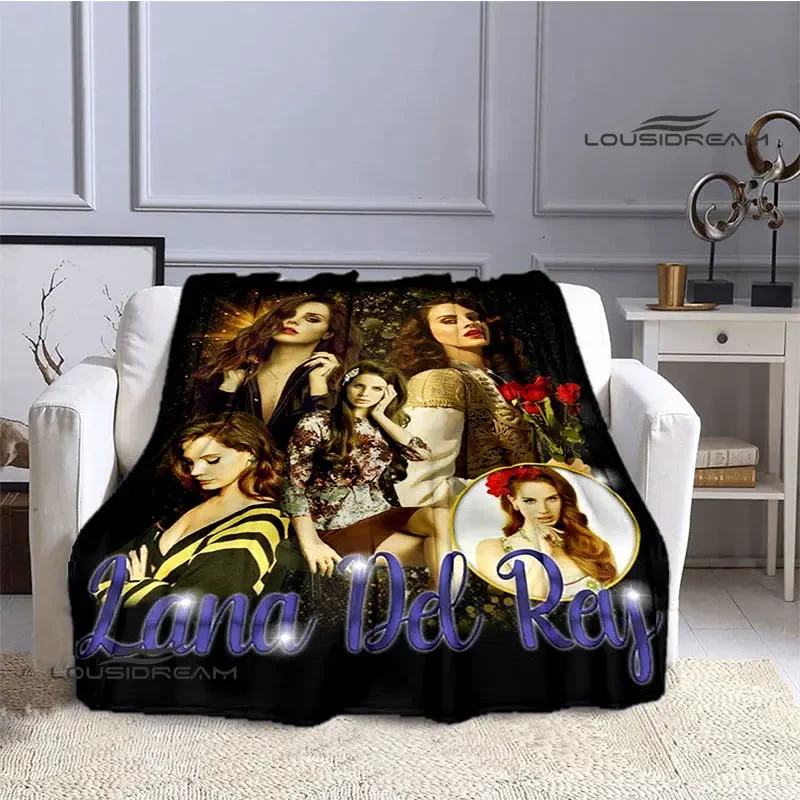 Manta estampada de Lana Del Rey, manta fina, suave y cómoda, para viaje en casa, forros de cama, regalo de cumpleaños