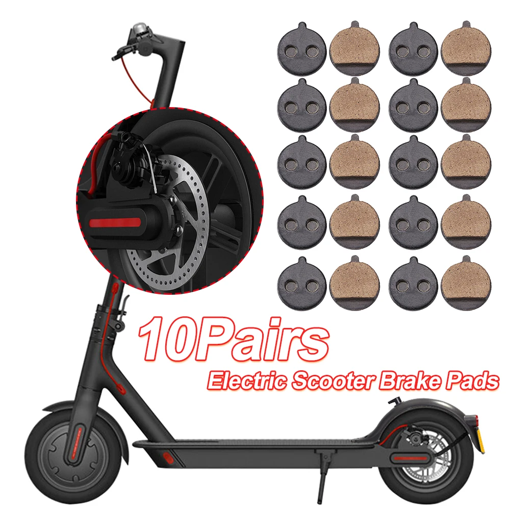 

Folding Bike Disc Brake Pads 10 Pairs Electric Vehicle Brake Pads Electric Scooter Brake Pads for Kugoo Cycling Repair Accessory
