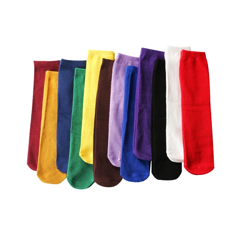 

Girl Socks Sport Socks Spring Summer Candy Colored Baby Student School Knee Medium-sized Trendy Kids Socks