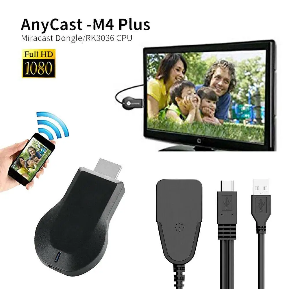 

1080P Wireless HD Portable TV Stick Adapter Wifi Media Player Switch-free Mobile Phone Projection Device HDMI-compatible