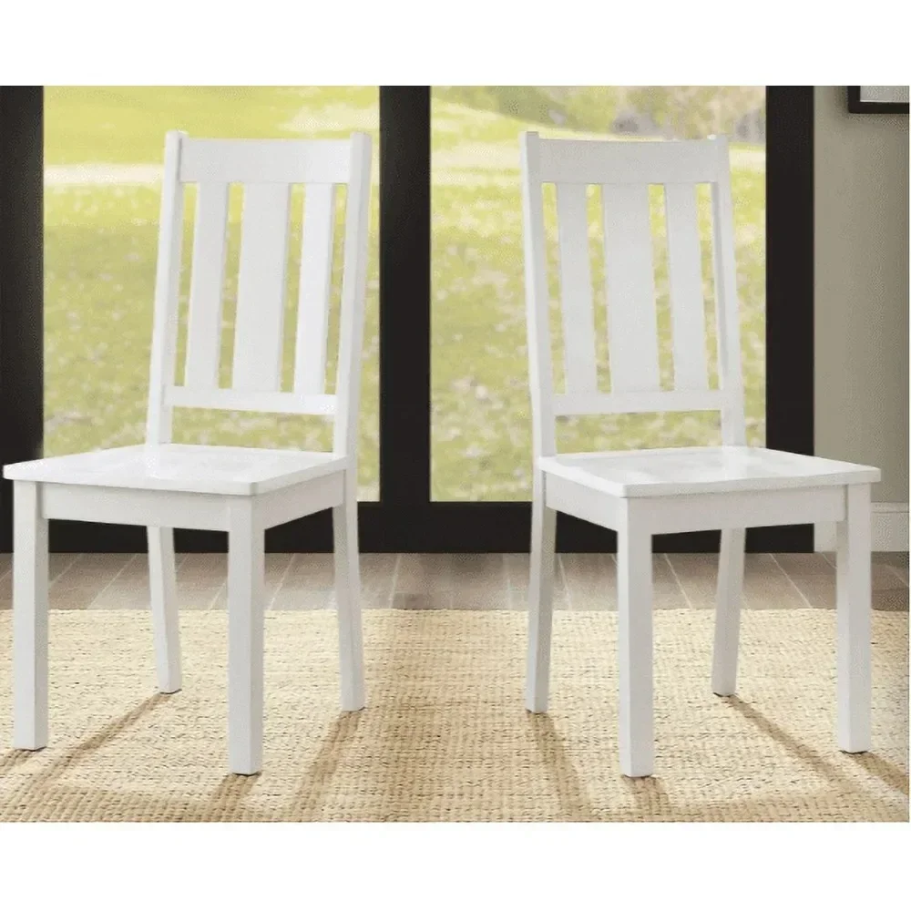 

Bankston Wood Dining Chair, Set of 2, White, Indoor Furniture Restaurant Chair