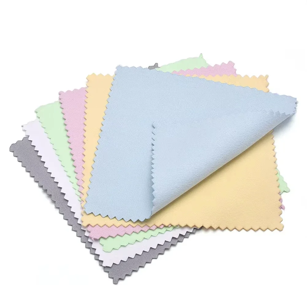 Silver Gold Jewelry Tools 10pcs Silver Color Polish Polishing Cloth Soft Clean Wipe Wiping Cloth For Jewelry Daily Cleaning