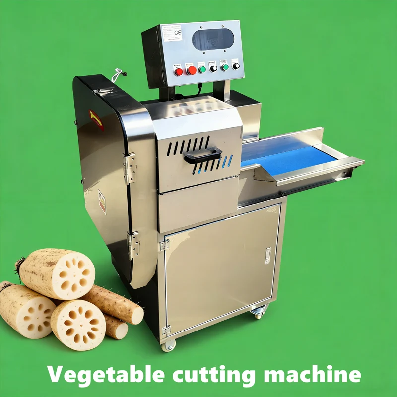 Electric Vegetable Cutting Machine Multi-functional Slicing And Cutting Section Automatic Commercial Vegetable Cutter Machine