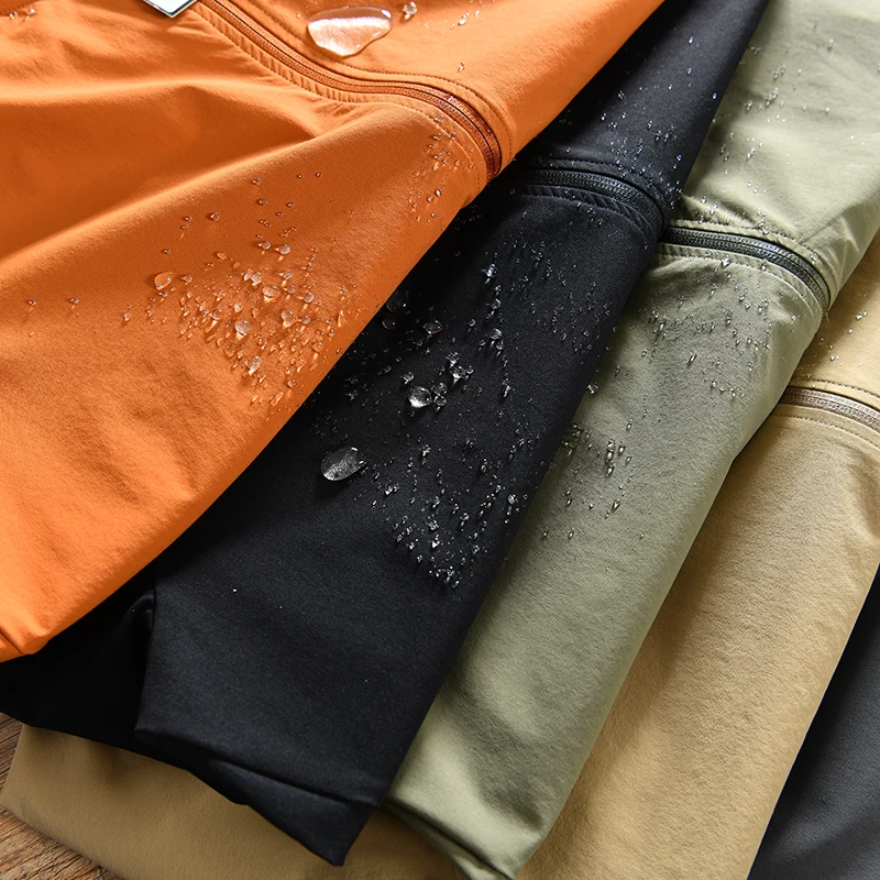 Outdoor Jacket Men's Casual Sport Quick Dry Soft  Windproof Sun Protection Spring Autumn Standard Fit Polyester Fiber