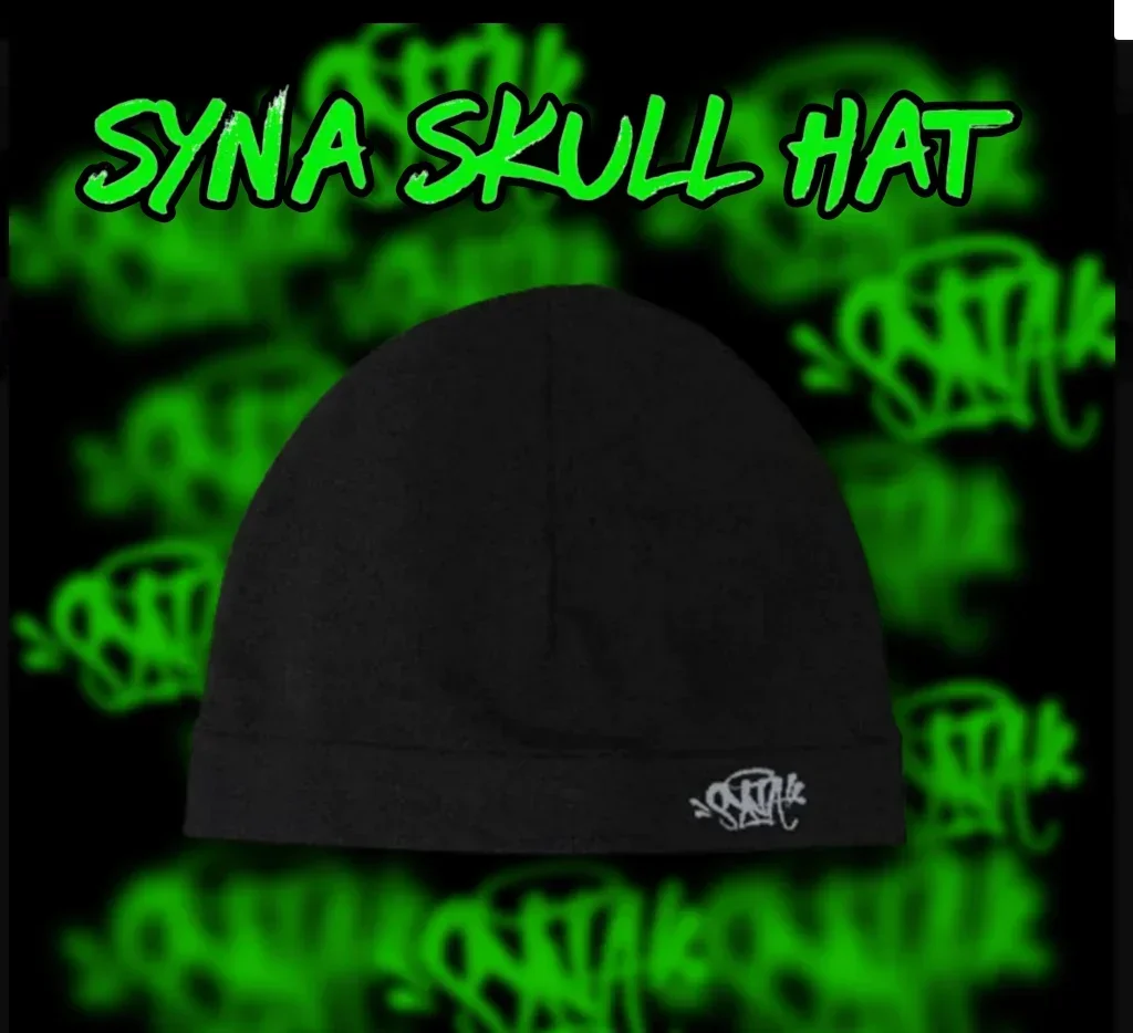 

Syna-World Skull Hat 2023 New Knitting Syna Beanie Hat Men Women Paragraph Quality Cap Y2k Warm Beanies Syna Running Cap