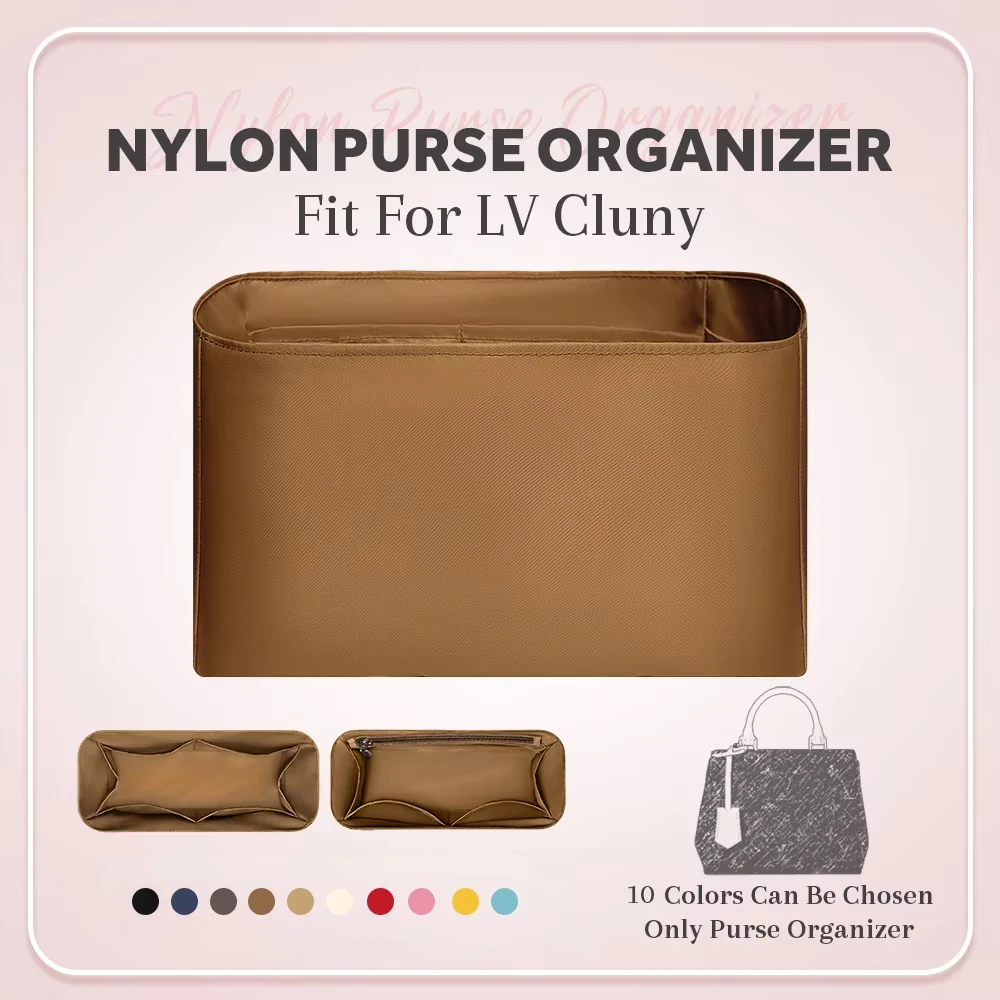 

Nylon Purse Organizer Insert, Inner Liner Bag In Bag Insert Fit for LV Cluny Handbag Cosmetics Inner Liner Bag Inside Storage