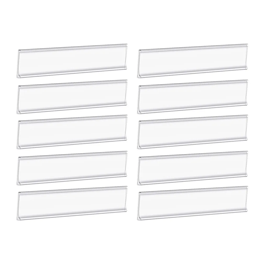 10pcs Transparent Self-adhesive Shelf Label Self-adhesive PVC Material PVC Index Card Pockets Convenient Index Card Size Label