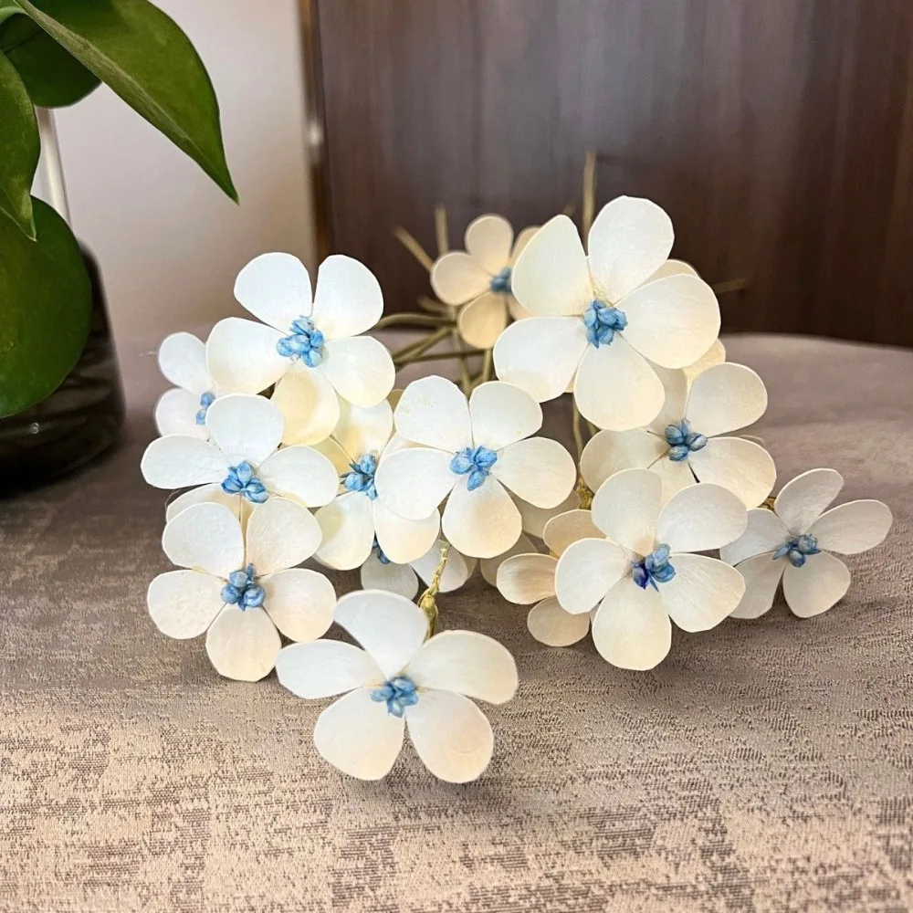 

10pcs Handmade Violet Dried Flower Realistic Elegant DIY Adhesive Flower Violet Color Artificial Violet Flowers Home Decoration