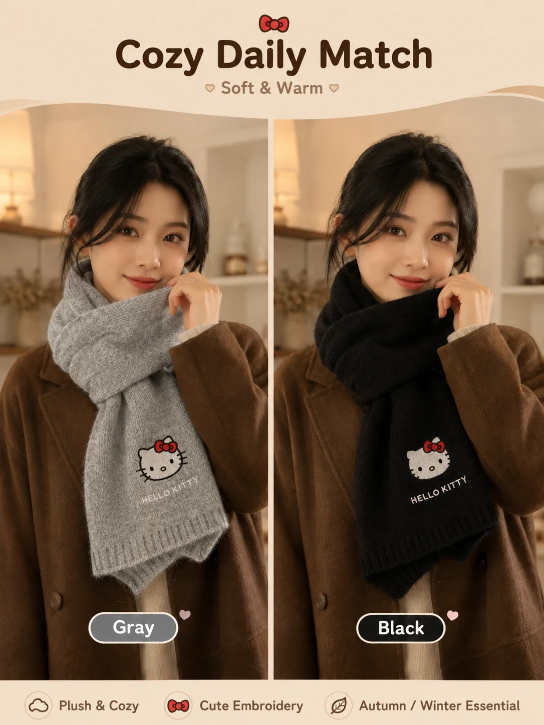وشاح محبوك ناعم جديد وعصري من  - مراجعة Winter Clothing Japan وسعره