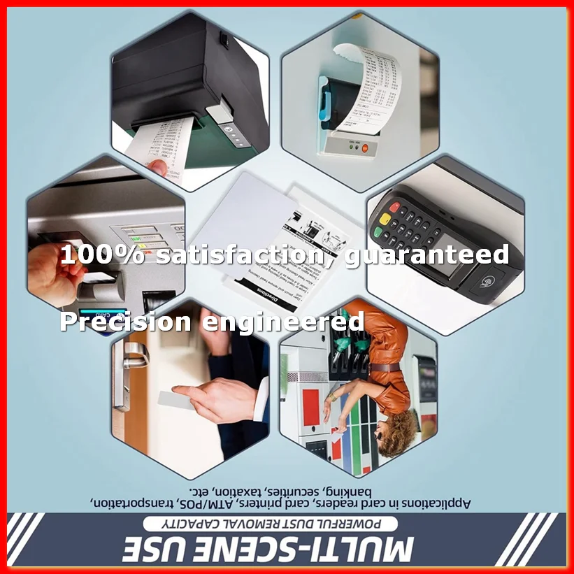 CR80 Cleaning Cards, Dual Side Card Reader Cleaner, POS Swipe Terminal Cleaning Cards -CR80 Card Chip Cleaner (30PCS)-A73M