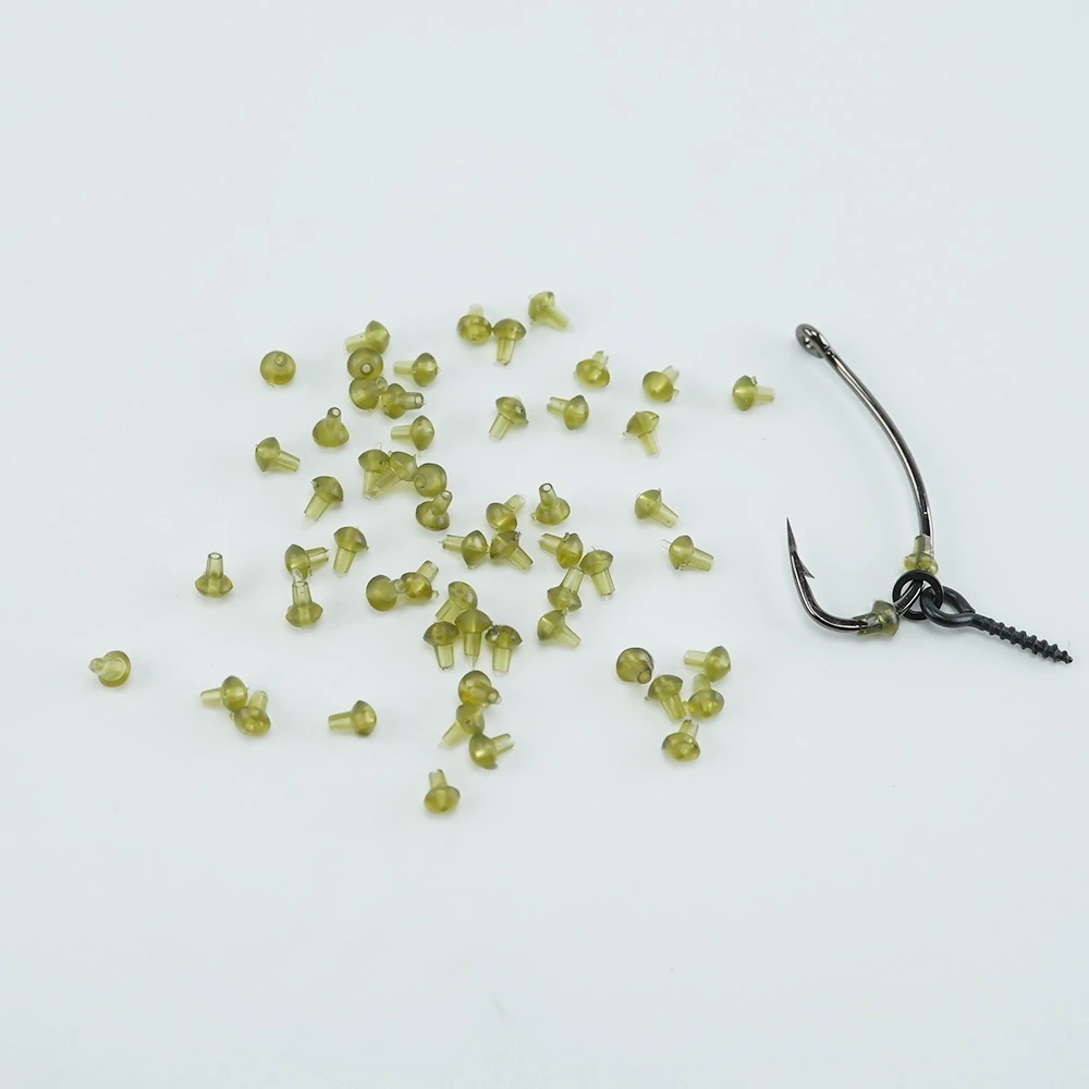 50 قطعة اكسسوارات صيد سمك الشبوط المطاط الصيد الحفارات خطاف الصيد سدادة محطة معالجة الملحقات